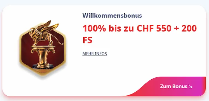 Casino Infinity Schweiz bonus