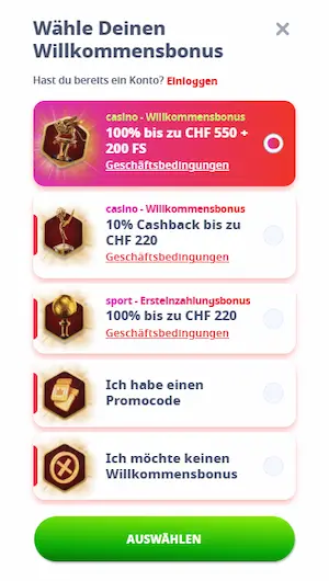 Casino Infinity Schweiz reg